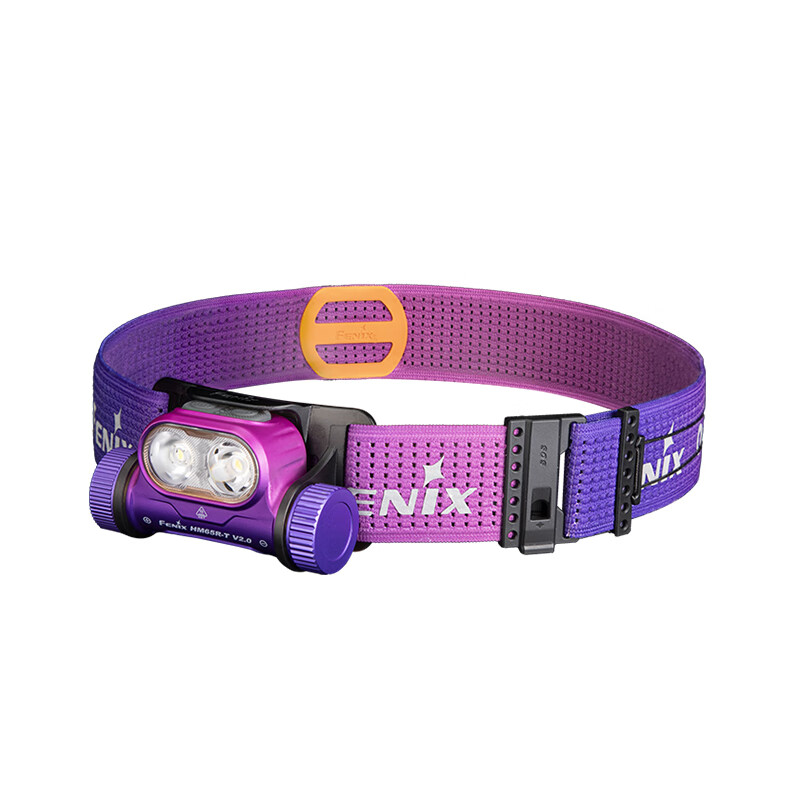 Fenix HM65R-T V2.0超轻双光源镁合金越野跑头灯1600流明170米射程 星云紫