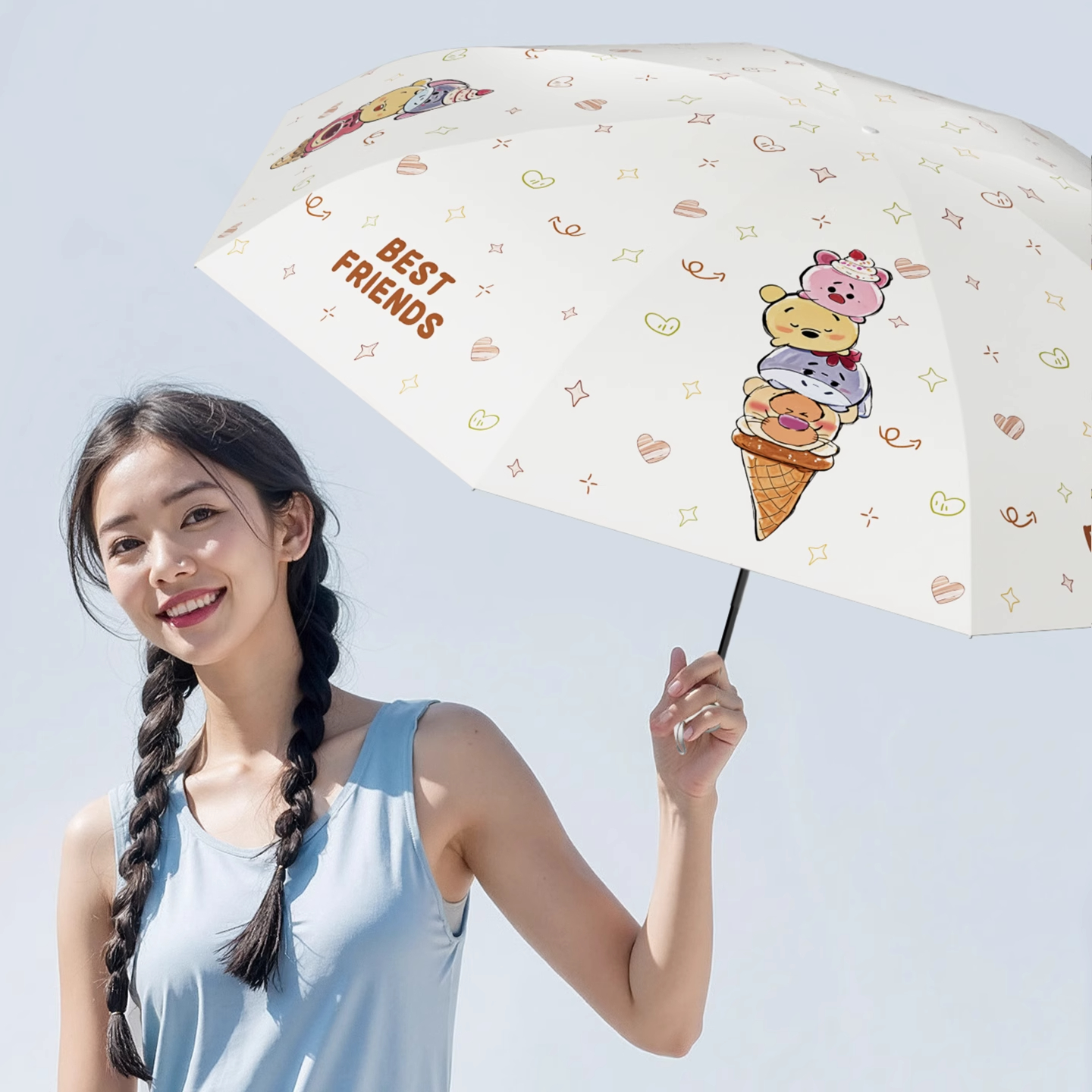 蒙虎荣威 太阳伞遮阳伞防晒防紫外线折叠 个高清大图