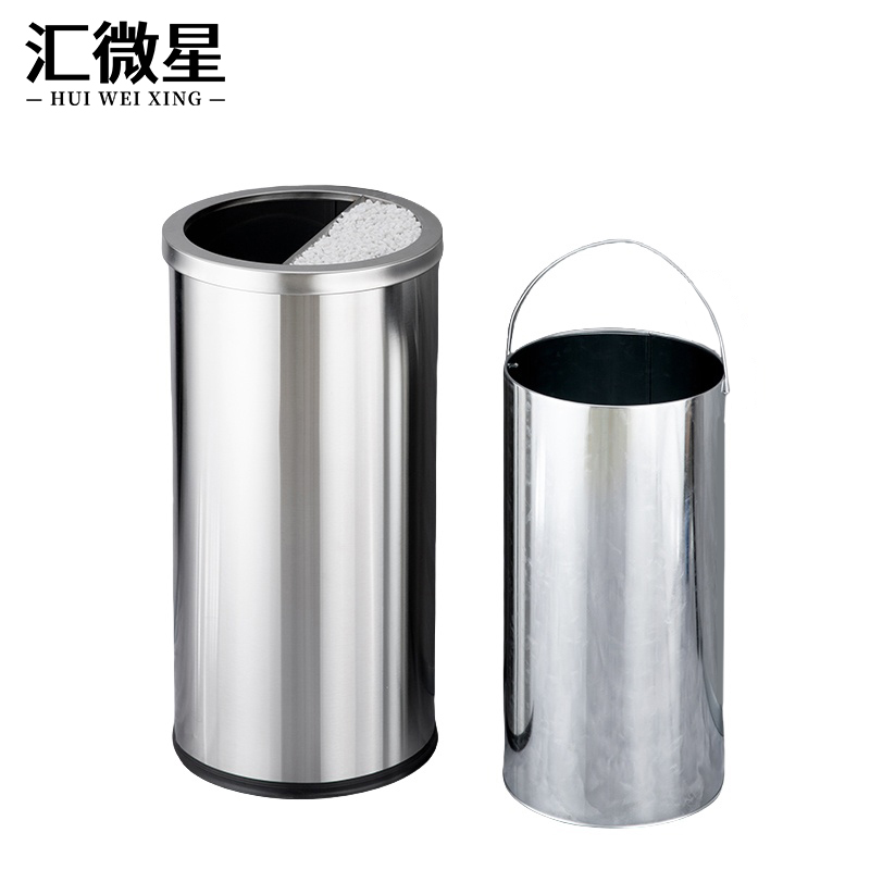 汇微星不锈钢垃圾桶高清大图