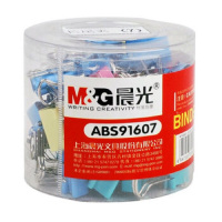 晨光文具 ABS91607 长尾夹 燕尾夹 彩色夹子15mm金属夹 画夹子单盒装