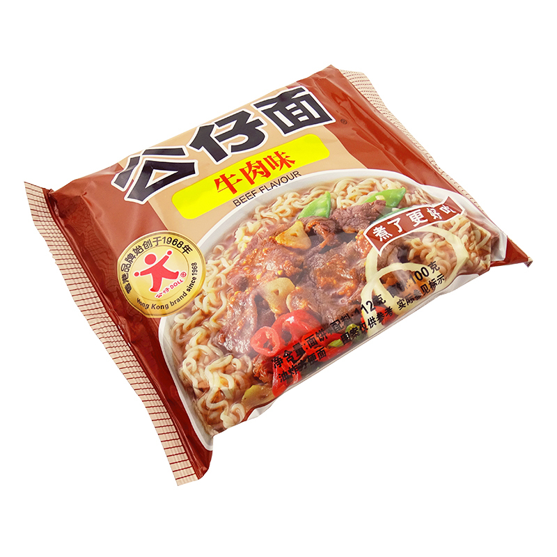 公仔面牛肉味112g包装速食面快餐面即食面方便面