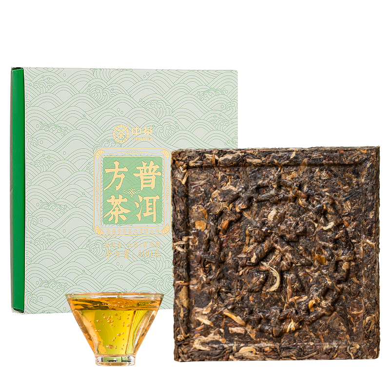 中茶普洱方茶生普100g紧压茶方砖 云南茶叶中华老字号