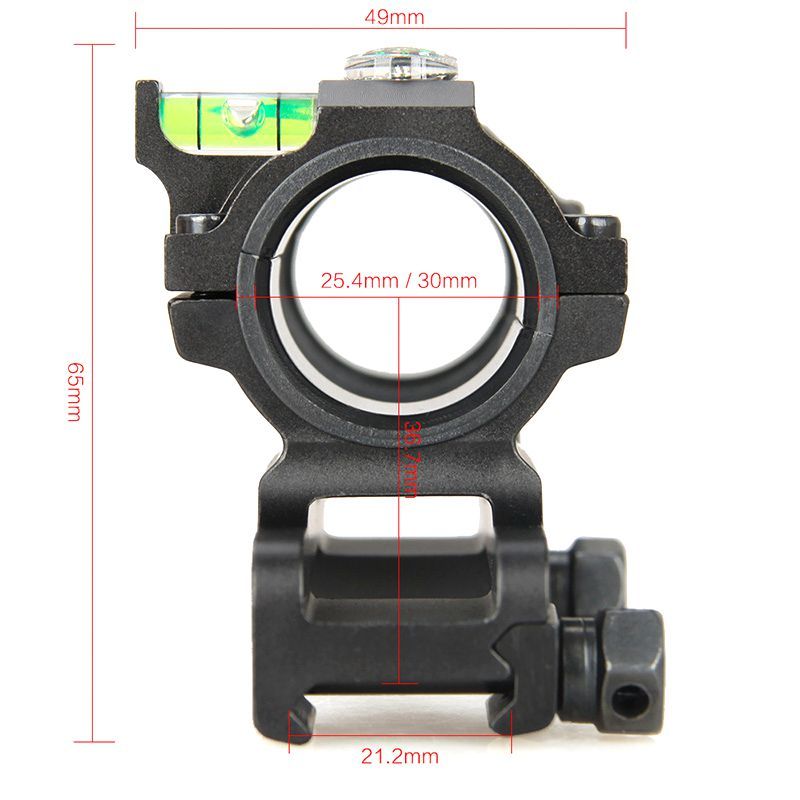 瞄准镜夹具25.4MM30MM通用管径20MM导轨连体夹具带导轨水平仪指北针管夹平衡一体瞄准器支架