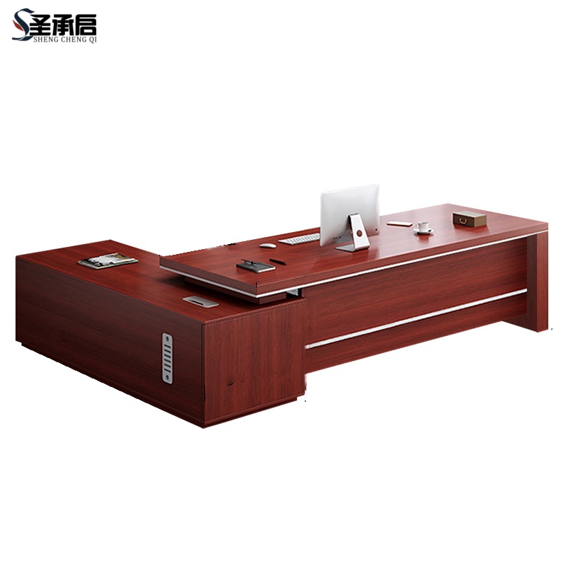 圣承启 老板桌 1.6米张高清大图