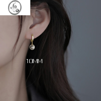 JiMi镀真金耳夹女无耳洞甜美小金砖耳钉新设计高级感小众方块新款耳坠