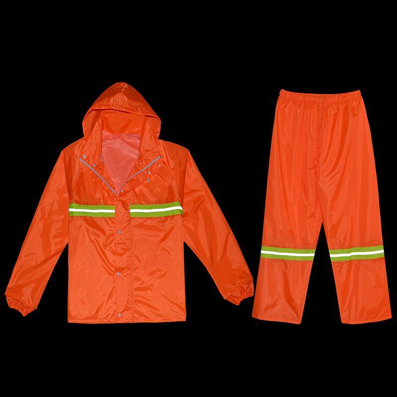 反光雨衣新款 环卫雨衣 分体雨衣雨裤套装 户外劳保防水工作服