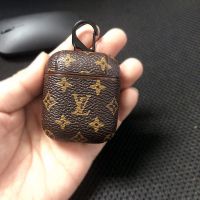 欧美大牌老花GG苹果无线蓝牙airpods耳机套2代奢华潮款皮壳保护套 小棕花 苹果原装正品airpods1/2