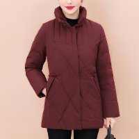 yaloo/雅鹿中老年女冬装婚礼羽绒服中年妈妈装宽松大码喜庆外套BS