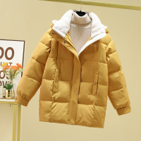 2023冬季新款棉衣棉服女中长款韩版修身显瘦个性羽绒棉服厂家直销 S建议95-105 黄色