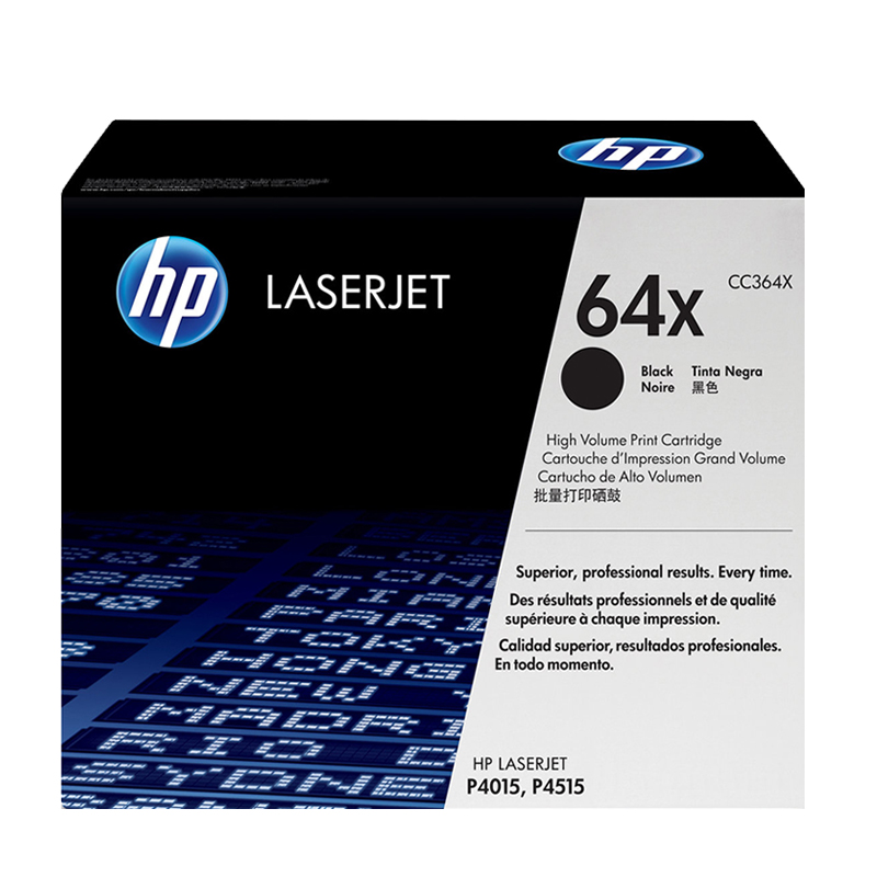 惠普(HP)CC364X 黑色硒鼓 64X(适用LaserJet P4014n P4015n/tn/x P4515/n)高清大图