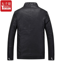 太子龍 皮衣夹克男士修身立领中青年帅气机车服绵羊皮夹克外套潮