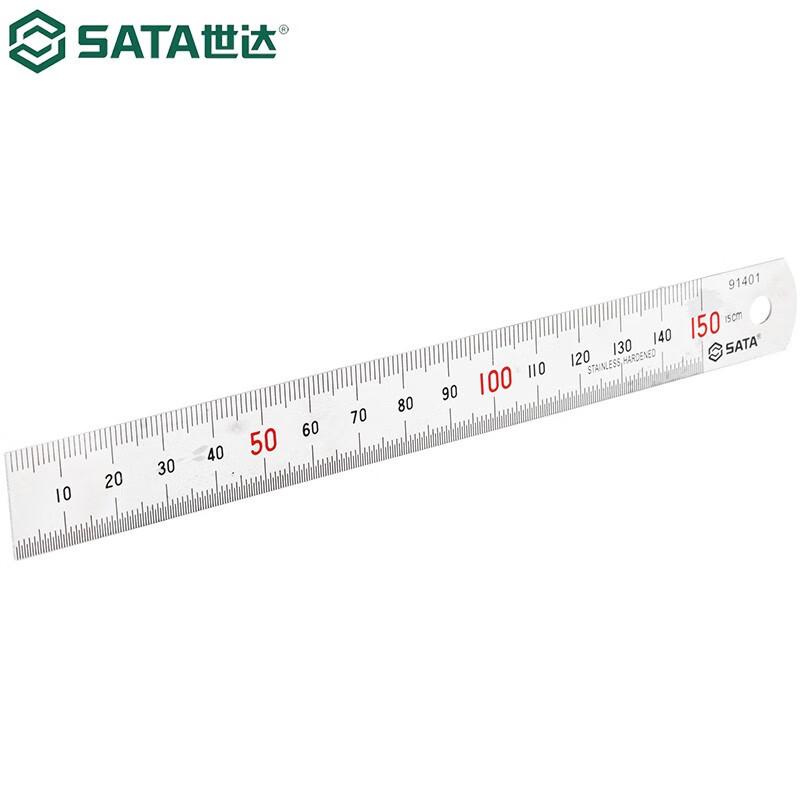 世达(SATA) 不锈钢直尺15cm 91401高清大图