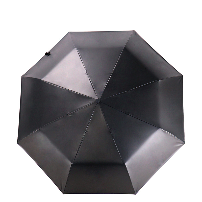 天堂伞全遮光黑胶转印三折晴雨伞 30608DLCJ1283高清大图