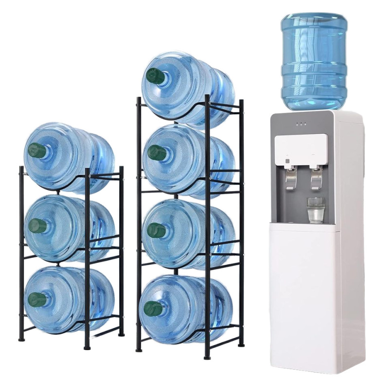 净水桶支架三层-黑色 32*33*74cm高清大图