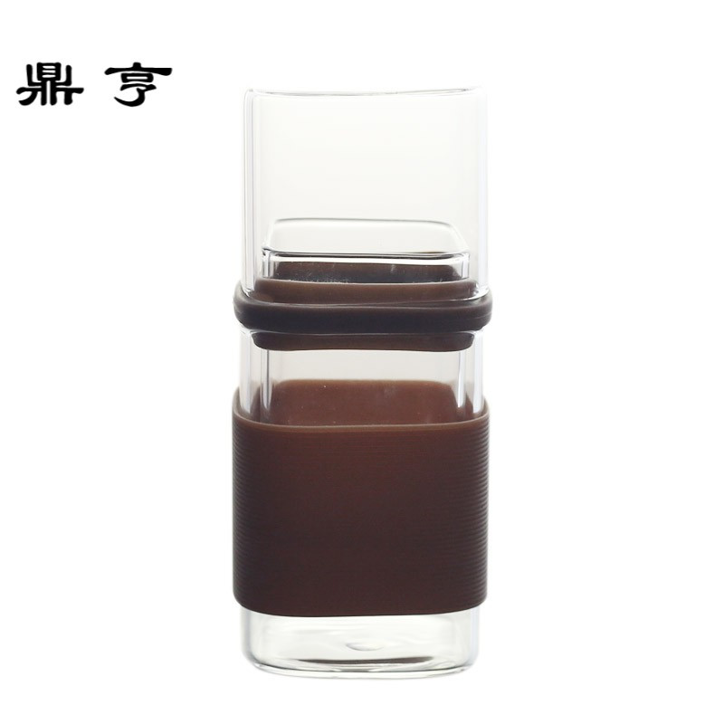 鼎亨耐热玻璃功夫茶具户外旅行茶杯便携过滤快客杯极简家用泡茶具