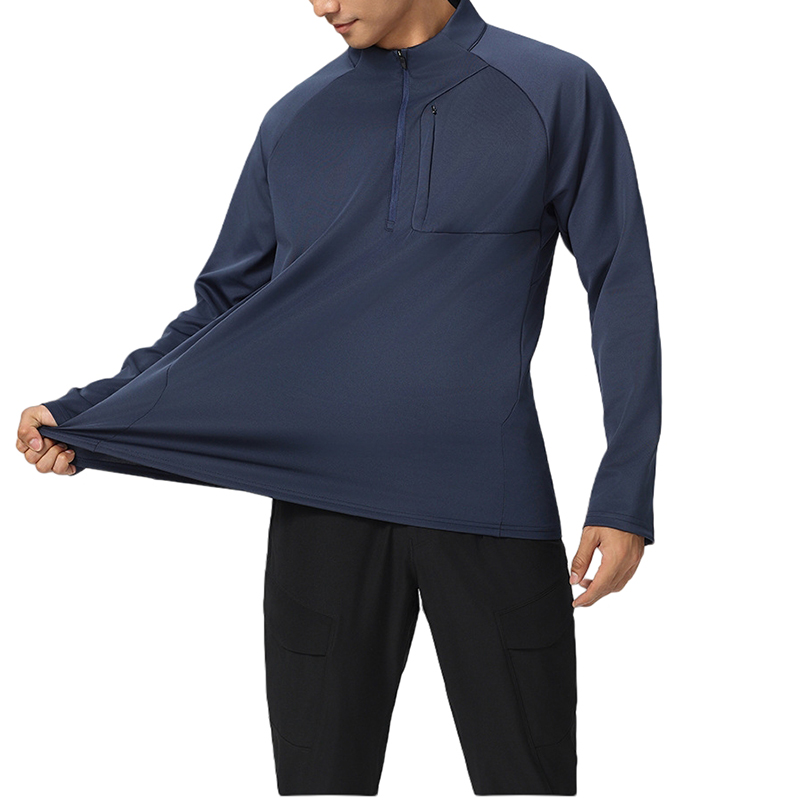 万山宏业 立领长袖运动T恤 W61188 件高清大图