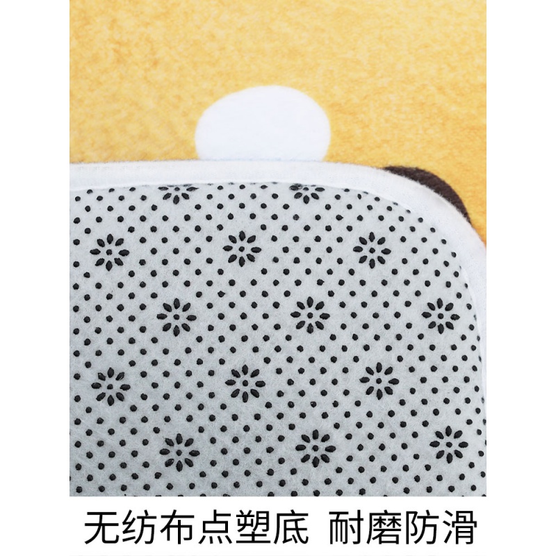 可爱卡通地垫卧室垫卫生间吸水防滑脚垫厕所进口垫子浴室地毯三维工匠高清大图