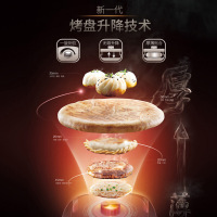 苏泊尔(SUPOR) 电饼铛 JC32R01 煎烤机 双面加热 深煎烤 32CM 直径 上下盘可拆洗 升降烤盘