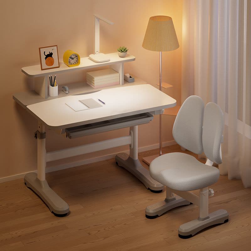 伯课儿童学习桌电脑桌书桌台式家用化妆桌子简易学习写字办公桌图片