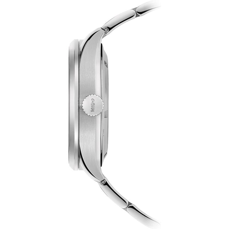 Mido瑞士男表 Multifort GMT双时区简约大气蓝盘钢带自动机械防水腕表高清大图