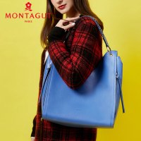 梦特娇女包真皮编织单肩包2019春季新款时尚个性潮流女士牛皮大手提包新月包