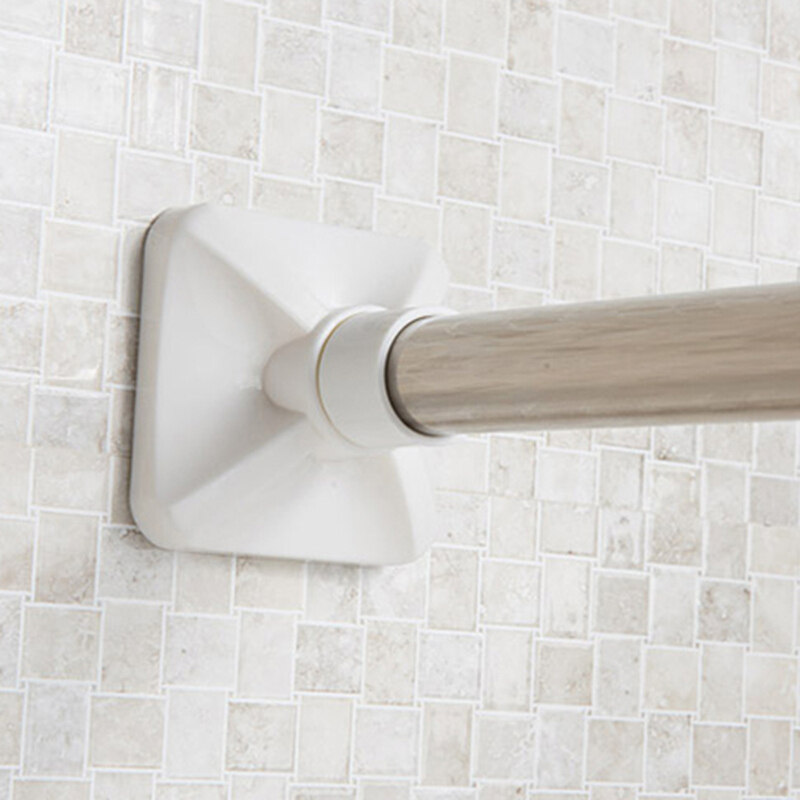 伸缩杆方形大头加粗不锈钢管加长款居家浴室帘杆阳台简易晾衣杆