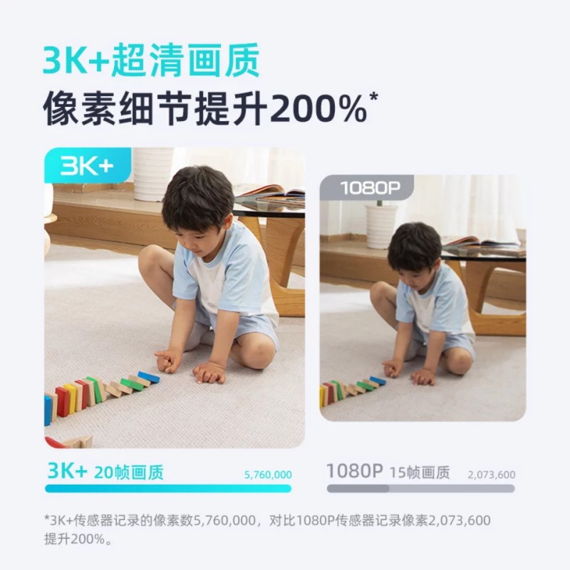 360智能云台摄像头 8Pro 超微光全彩人形移动侦测 手机查看家用监控云台摄像头高清大图