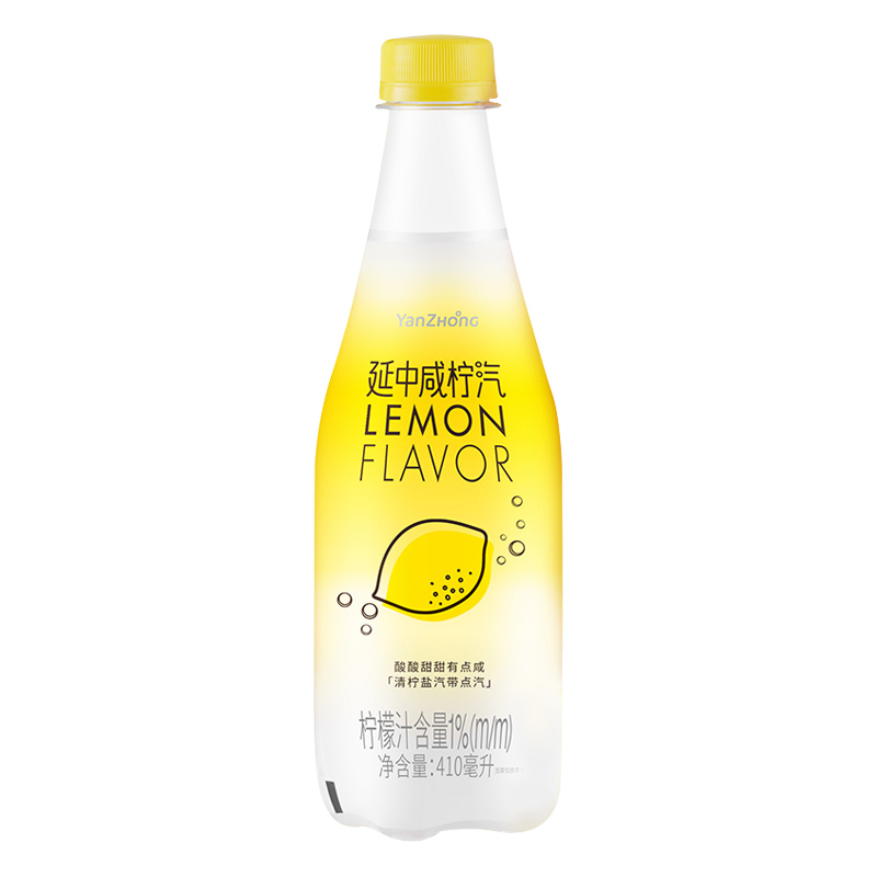 延中 咸柠汽 410ml*12瓶 柠檬味汽水 整箱装 柠檬味 碳酸饮料 汽水 饮品高清大图