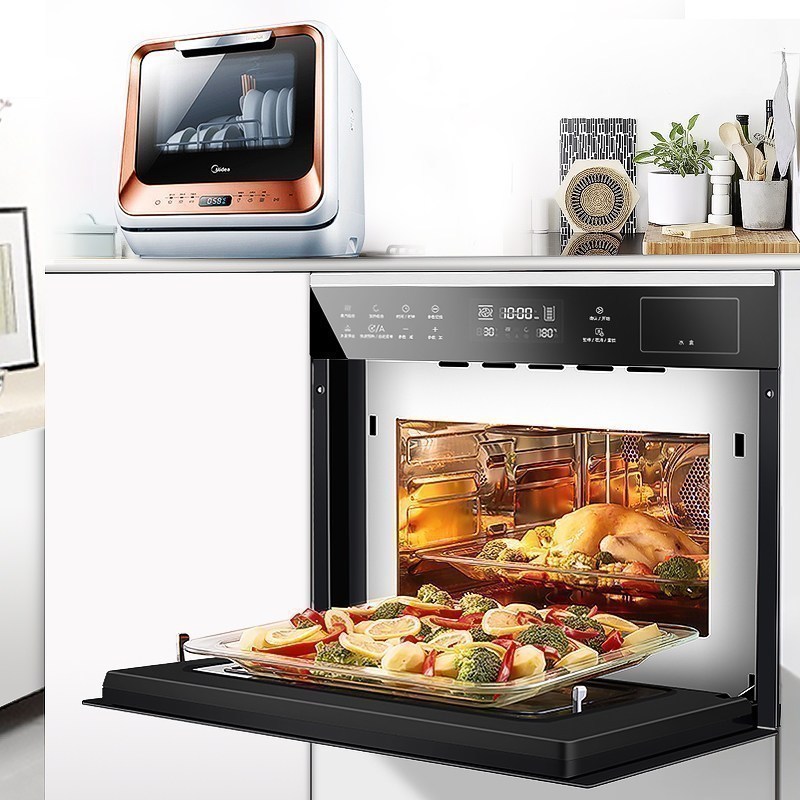 Midea/美的 TQN34FGJ-SA公爵嵌入式蒸烤箱一体机34L电蒸箱电烤箱家用