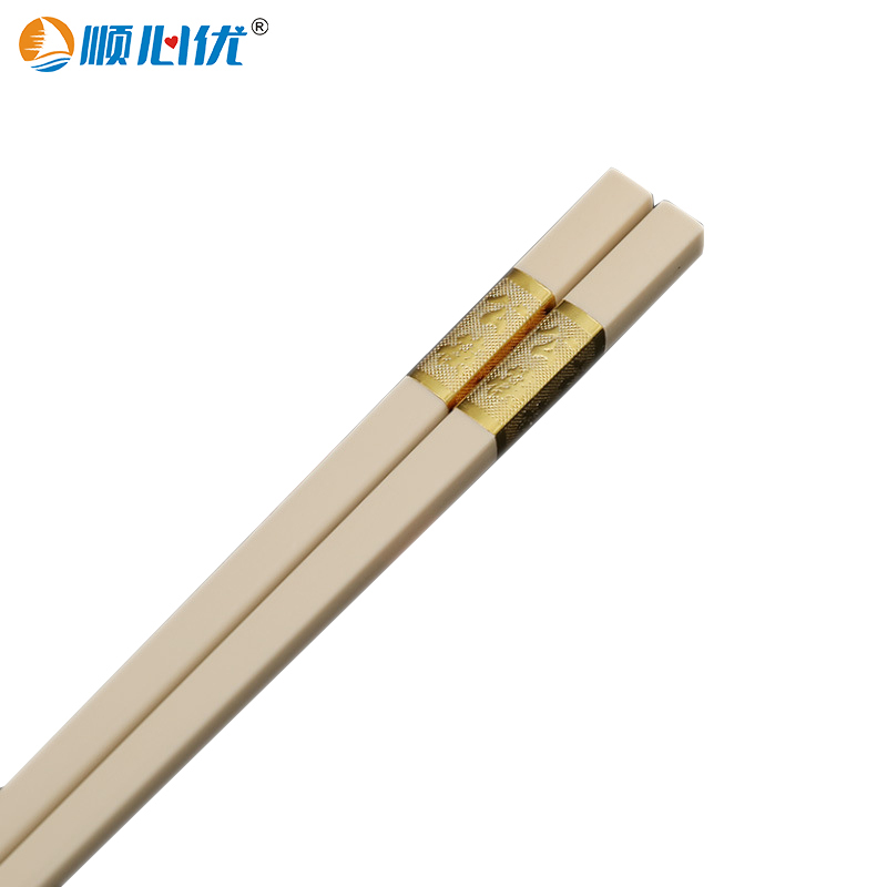 顺心优 合金筷子 公筷白色24cm/双 公筷白色