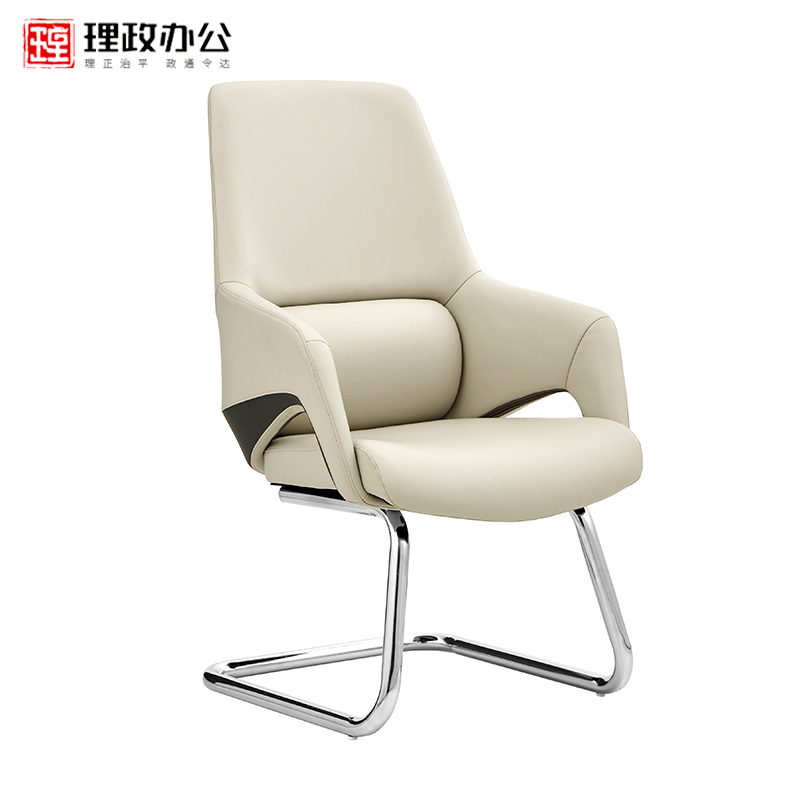 [理政]办公家具 皮质弓形椅 660*470*1000(单位:mm)高清大图