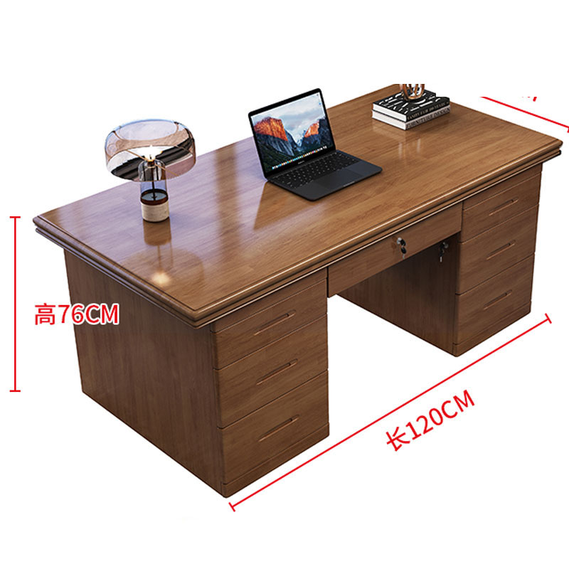 实木办公桌 1.2m张高清大图