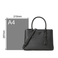 预订 PRADA 普拉达 GALLERIA 通勤手拎包 单肩包 手提包 斜挎包小号 三角LOGO标十字纹皮1BA863