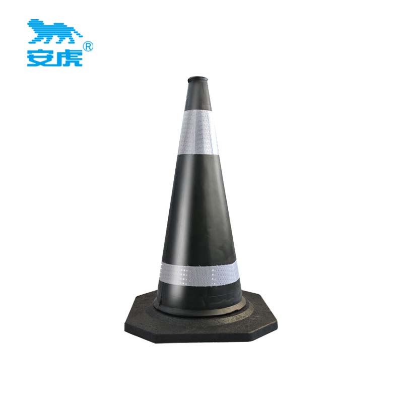 安虎 橡胶路锥 70cmEVA(黑色) 个