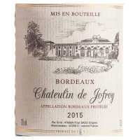 法国原瓶进口 侨福堡 Chateulin de Jofroy 波尔多 干红葡萄酒 葡萄酒 红酒 单瓶装 赤霞珠混酿