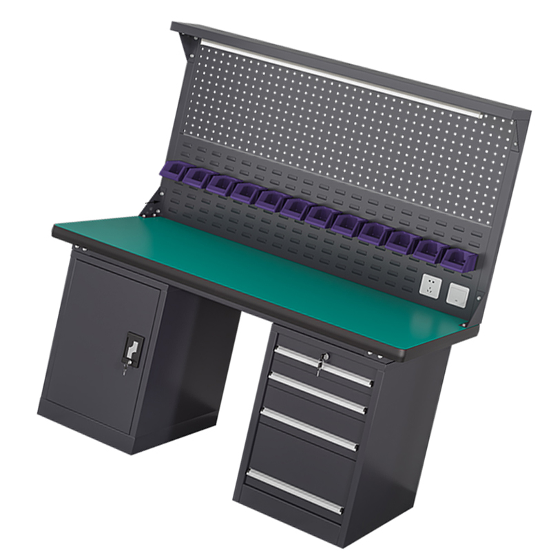 汐重型钳工操作台 工具桌180cm张高清大图