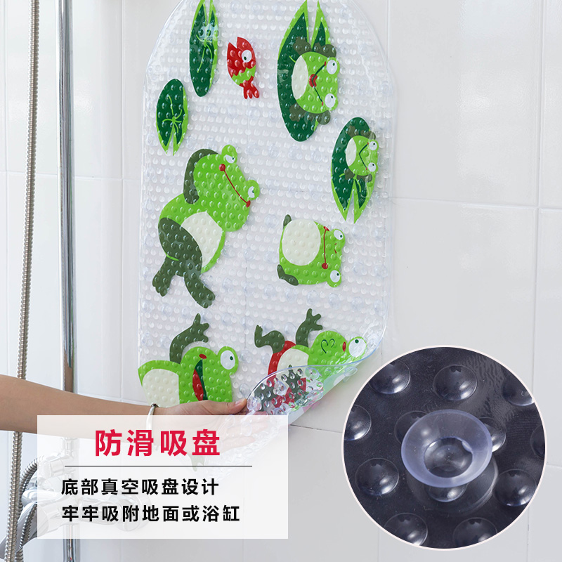 儿童卡通浴室防滑垫淋浴房脚垫大号卫生间PVC厚地垫洗澡浴室垫子 三维工匠高清大图