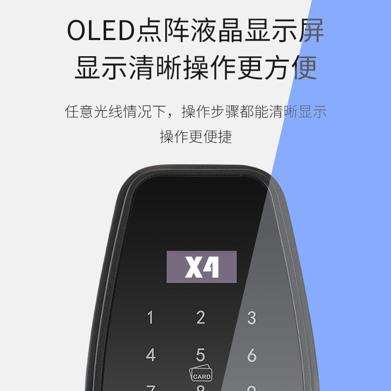 松下半导体指纹头高清显示防撬报警电子锁X4