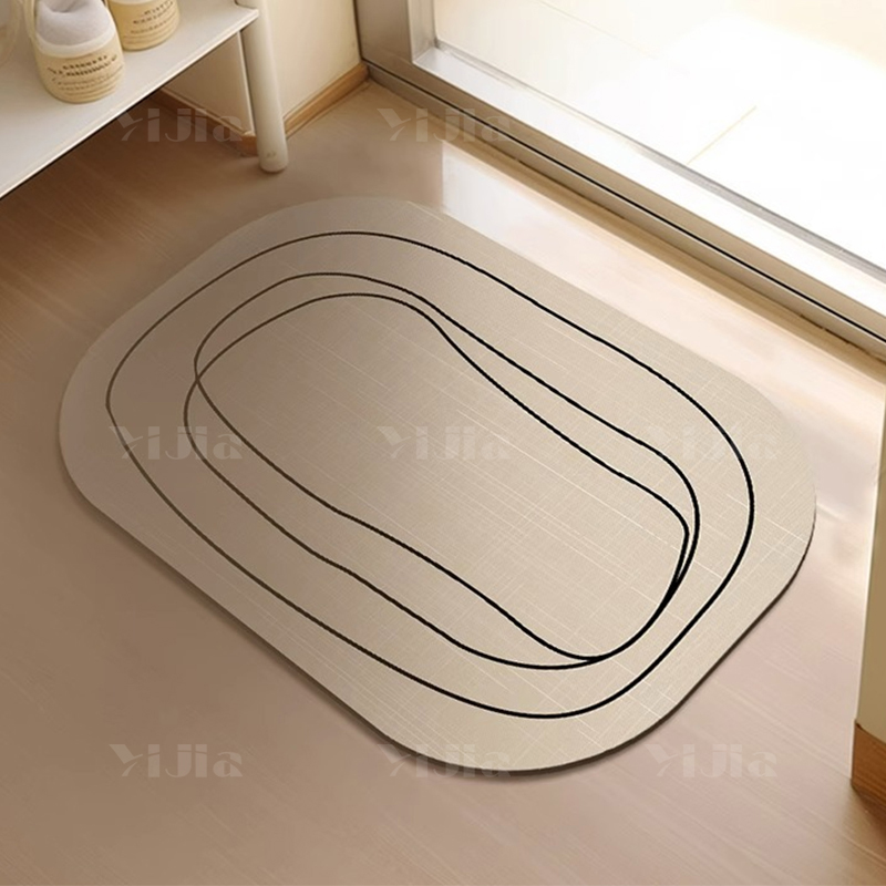 翌嘉YJ40802056 硅藻泥防滑地垫卫生间吸水防滑垫速干脚垫高清大图