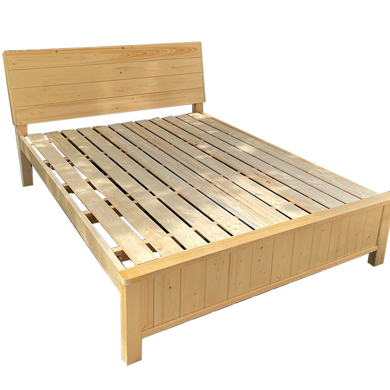 实木床15米松木双人床经济型现代简约12米出租房简易元素单人床单米