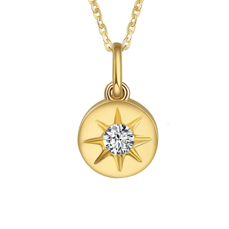 【官方正品】dr戴瑞真爱信物bessring 18k金钻石项链八芒星罗盘系列套