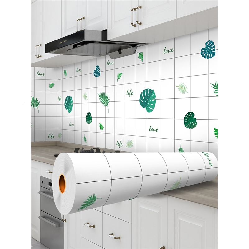 古达厨房防油贴纸防火耐高温墙贴防水防潮墙纸自粘台面柜子锡箔纸