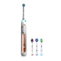 博朗欧乐B(Oralb)电动牙刷 成人3D声波震动牙刷(自带刷头*4+旅行盒)玫瑰金 iBrush8000 Plus