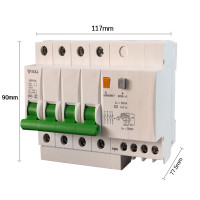 公牛(BULL)空气开关LBE5-63a/10A-4P/C型电子式AC断路器400V