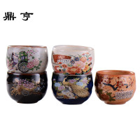 鼎亨日本进口粗陶瓷日式小喝白酒清烧酒杯具茶杯套装送礼盒包邮