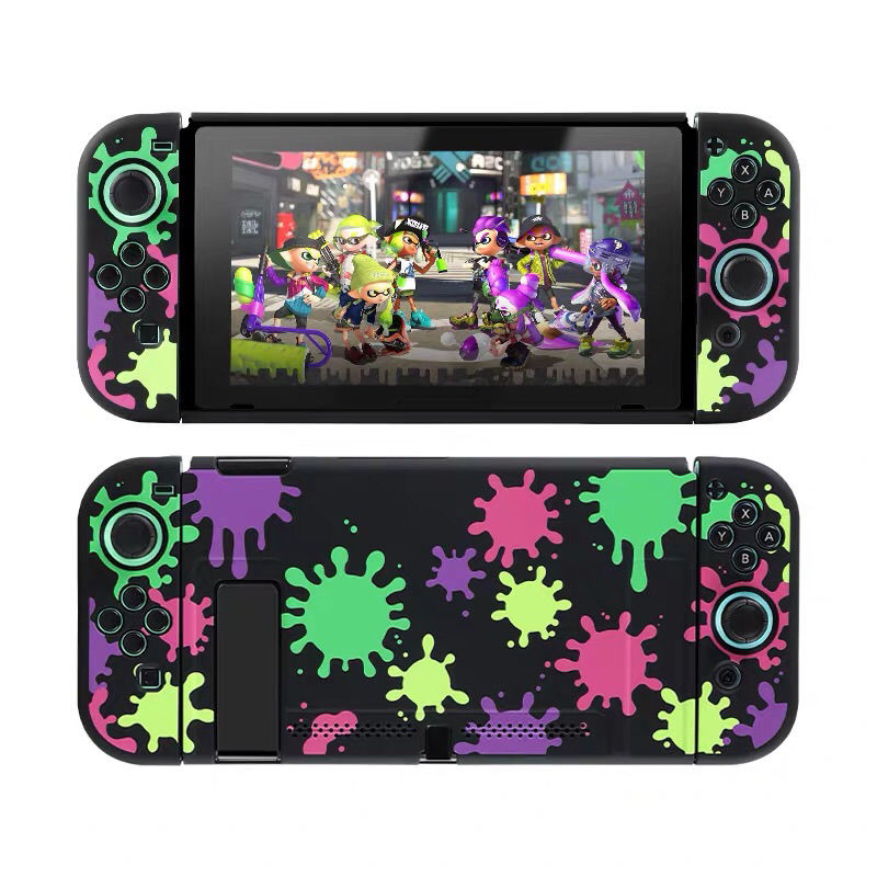 喷射战士(switch)发售 switch保护壳喷射战士主题手柄套彩色壳ns游戏机配件分体