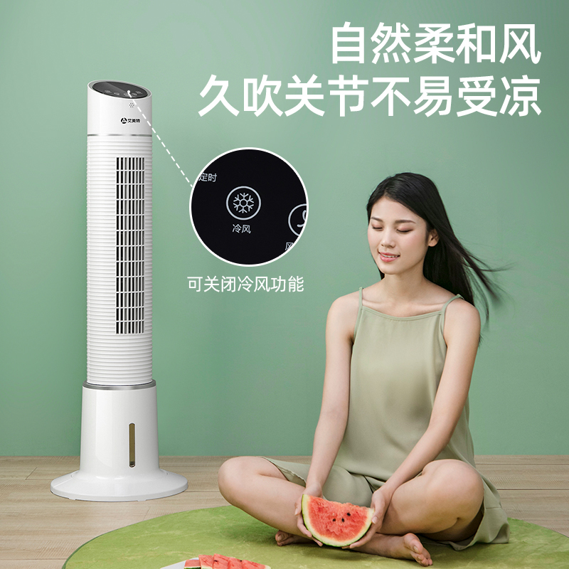 艾美特(Airmate)空调扇CC-R9电风扇家用塔扇落地扇摇头无叶塔式静音立式宿舍台式风扇电扇立式冷气机静音定时电扇