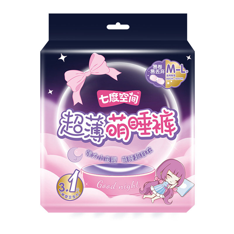 七度空间超薄萌唾裤M-L 3+1条 /