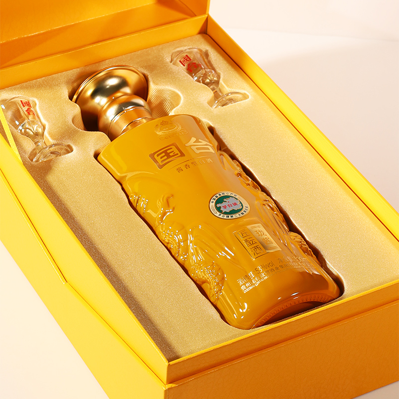 国台匠酝珑酱酒(小龙酒) 盘龙浮雕 53度大曲酱香型白酒 53度 500mL双支高清大图