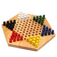 [苏宁自营]木制六角跳跳棋 儿童益智 桌面游戏棋 木制